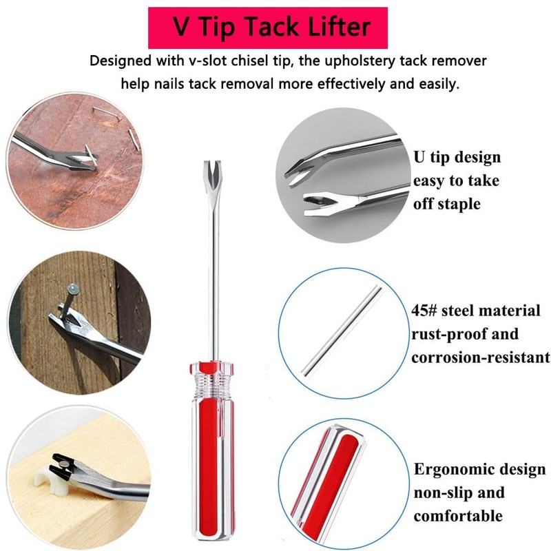 Construction and Upholstery Staple Remover Tack Puller Nail Remover Tool