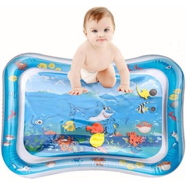 Cojín de Agua Inflable, Alfombrilla de Agua Tummy Time, Centro de Juegos Sensorial y Entretenimiento, Ideal para Estimular el Crecimiento y Desarrollo Temprano, Libre de BPA (65 * 50 cm)