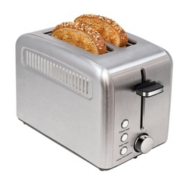 Kalorik Toaster 2-Slice with Extra-Wide Slots, Rapid Toasting Technology with 6 Shade Settings 3 Functions Including Bagel Manual Lift Lever and Auto-Shut Off, 1400-Watts, Stainless Steel