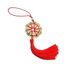 YPY 2 Pack Chinese Feng Shui Coins Set & Lucky Charm Ancient I Ching Coins for Prosperity Protection Good Fortune Wealth and Successes (2, Circular Ornaments)