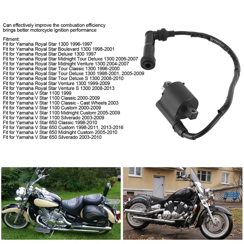 Ignition Coil 1D6‑82310‑00‑00 Repalcement Fit for Yamaha Royal Star 1300/Venture