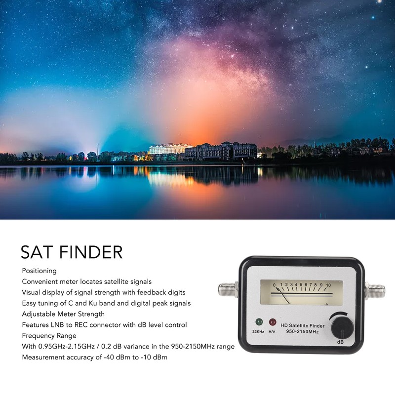 Digital Satellite Signal Meter 950 to 2150MHz HD LNB to
