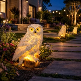 Solar Owl Garden Light for Outdoor Decor – Motion Sensor LED Lawn Lamp for Patio, Yard & Holiday Display