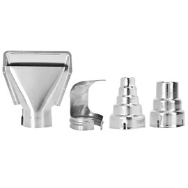 Kodrily Heat Gun Nozzles Kit, Stainless Steel Heat Gun Attachments Tips, 4Pcs Heat Air Nozzles Electric Kit Accessories, Hot Air Gun Nozzle Replacement Parts Industrial Tools