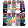 Men's 5 Toe Socks, Set of 10 Pairs, Vivid Color