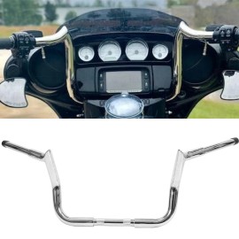 Unbranded For Harley Street Electra Glide Chrome 10" Meathook Handlebar APE Hanger Bars