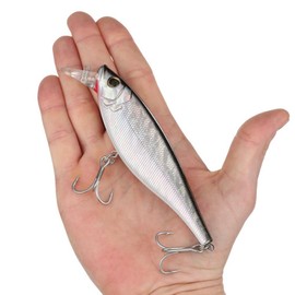 Berkley Juke Saltwater Fishing Lure, Black Silver, 128, 5in, Flat-Sided Body Darts and Flashes to Imitate Baitfish, Equipped with Sharp 3X Anti-Rust Fusion19 Treble Hooks