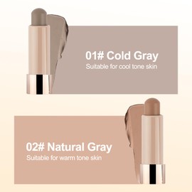 Erinde Erinde Cool Toned Contour Stick, Natural Finish Cream Contour Stick, Blendable & Smooth Matte Bronzer Stick, Waterproof & Long Lasting Face Shaping Makeup, Travel Size, 01 Cold Grey