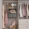 GRANNY SAYS 4-Shelf Hanging Closet Organizer with Drawer, Foldable Storage