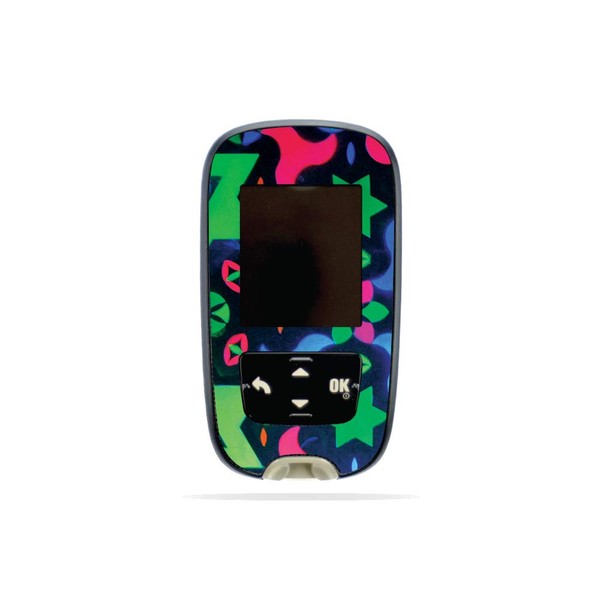 MightySkins Skin Compatible with Accu-Chek Guide - Geometric Rave |