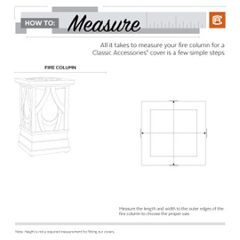 Classic Accessories Ravenna Water-Resistant 20 Inch Fire Column Cover, Patio Furniture Covers