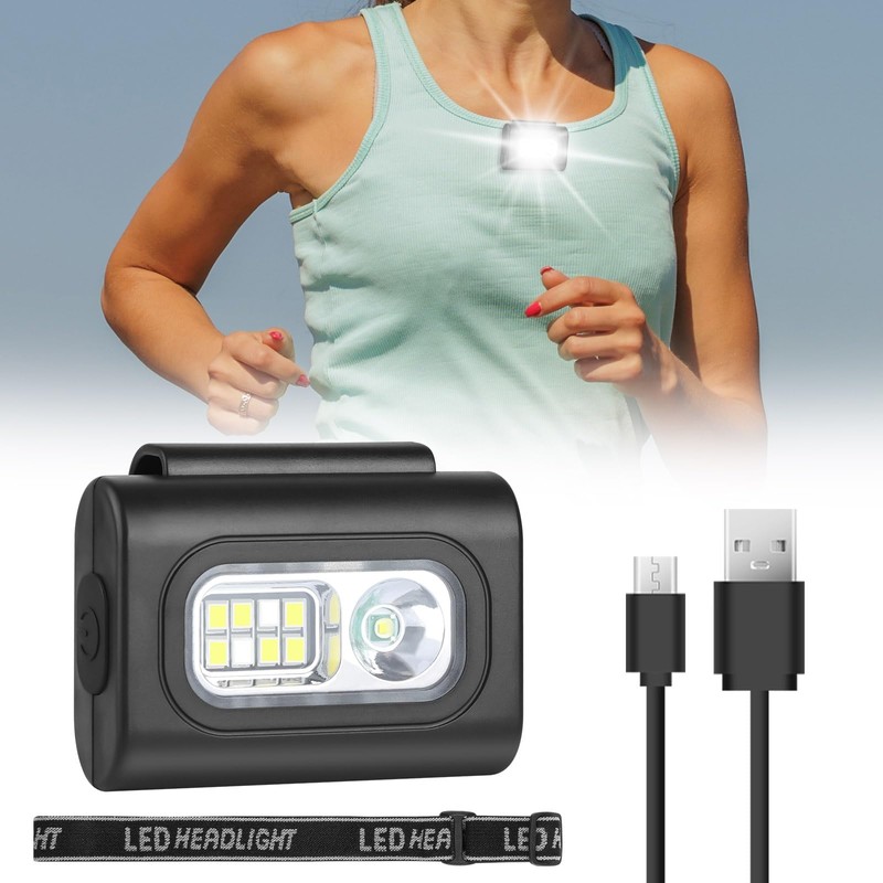 Adiwo LED Clip Lamp, Running Light LED Headlamp