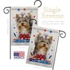 Breeze Decor Patriotic Yorkshire Garden Flag Set with Stand Animals