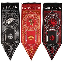 Game of Thrones House Banner 3pk, House Stark, Targaryen, Lannister