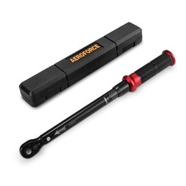 AEROFORCE 3/8-inch Drive Torque Wrench （10-80 Lb.ft/13.6-108.8 Nm）, 72-Tooth ±3% CW Torque Accuracy Professional Click Torque Wrench for Bike, Moto and Car Maintenance
