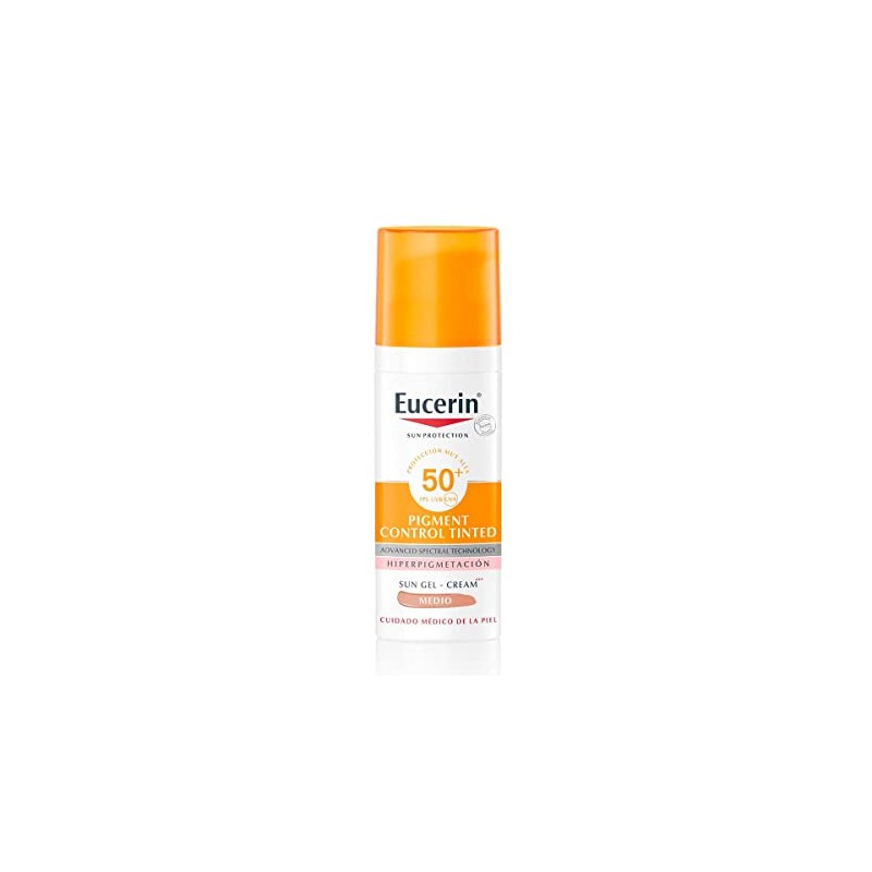 EUCERIN Pigment Control SPF50+ con Color Medio Gel-Crema Solar Facial