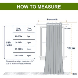 NICETOWN Blackout Thick Window Curtain - (W52 x L108, Brown, 1 Panel) Thermal Insulated Grommet Drape Panel for Bedroom and Living Room