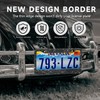 Black Bling License Plate Frames for Women, 2 Pack Stainless