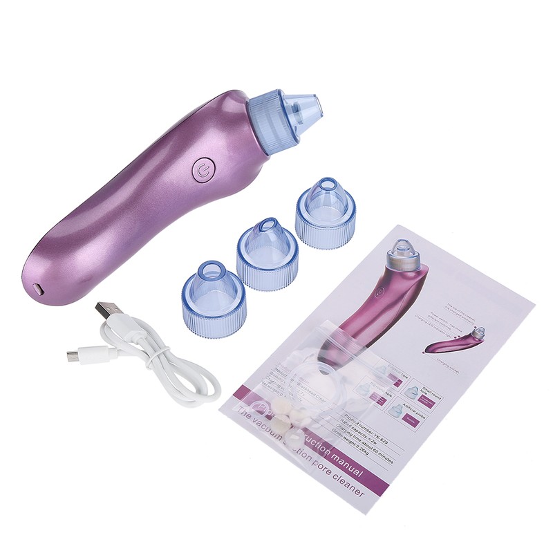 4 Replaceable Heads Blackhead Vacuum Removal Pore Acne Suction Cleanser