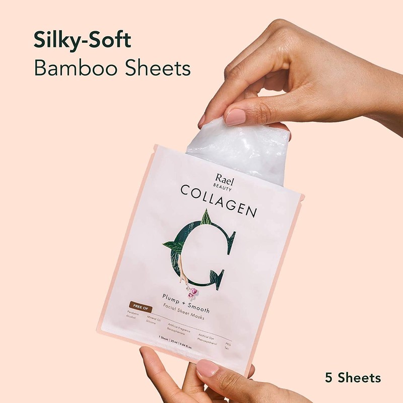 Rael Face Mask Skin Care, Collagen Face Masks - Bamboo