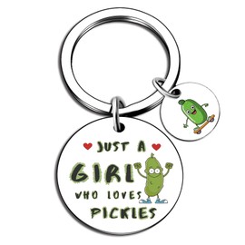 Davrock Pickle Gifts for Pickle Lovers Cool Gifts for Female Friends Pickle Keychain