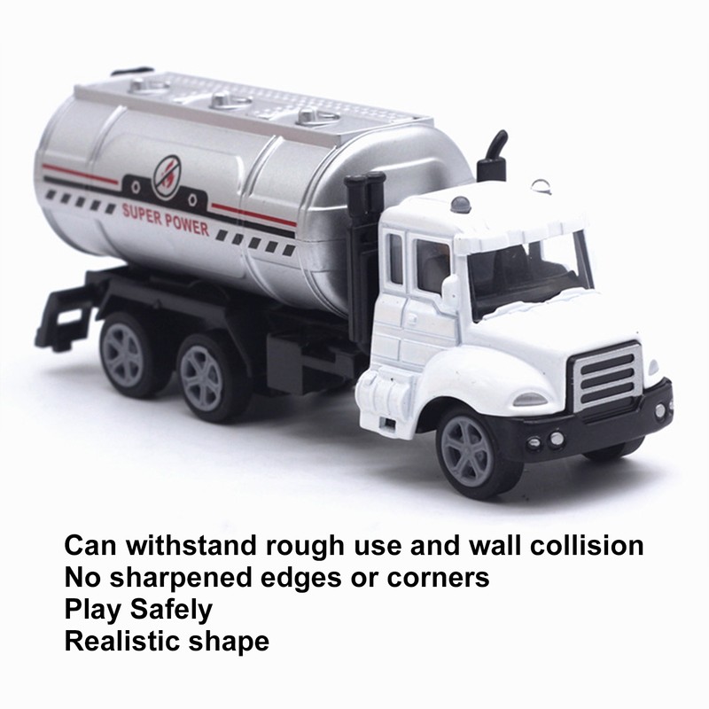 3pcs 1:50 Garbage Truck Models Set Plastic Alloy Sanitation Tanker