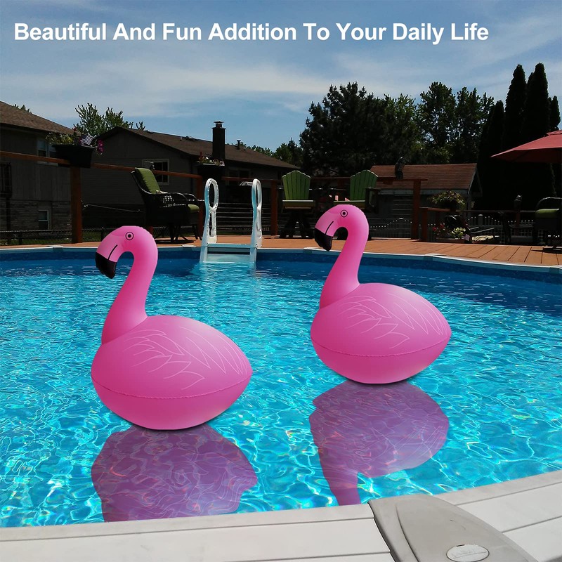 Cootway Floating Pool Lights Pack of 2, Solar Flamingo Pool