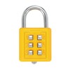 MECCANIXITY Combination Padlock, 6-Digit Push Button Padlock 3-Position Locking Mechanism