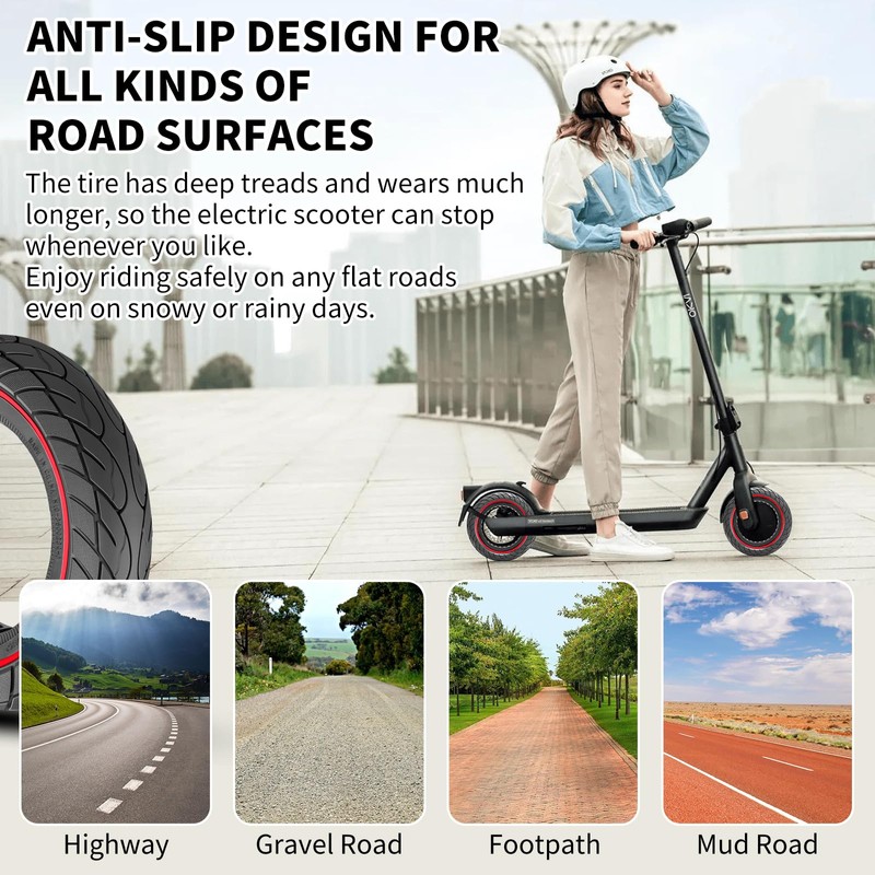 BANGTING 2-Pack 10x2.125 Tubeless Scooter Tires - Fits Models: 8.5x2.0,