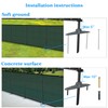 AwnPro 5' x 24' Outdoor Privacy Fence with Iron Poles
