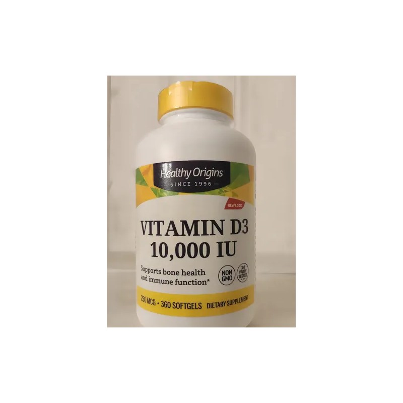 Vitaminas Healthy Origins Cápsulas Blandas Vitamina D3 10000 IU 360