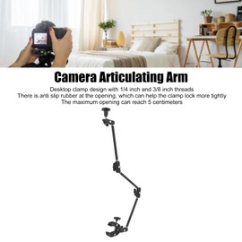 Camera Clamp Camera Stand Magic Arm Camera Arm Flexible Super Clamp 360 Degree Rotation 1/4" Screw 3/8" Screw Hole Stainless Steel SLR Camera
