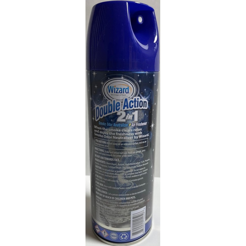 Wizard Double Action Smoke Odor Neutralizer & Air Freshener, Eliminates