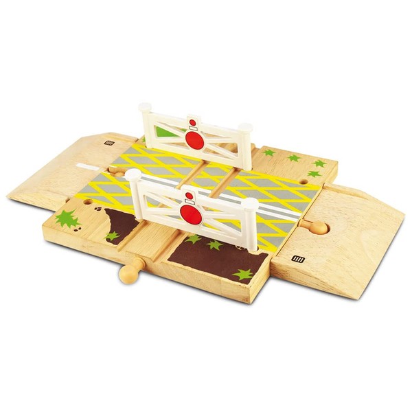 Bigjigs Rail Wooden Level Crossing - Road and Railway Accessories