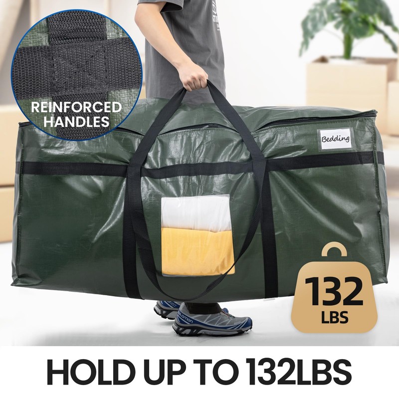 TAILI 69 Gallon Extra Large Storage Bags, XXL Green Heavy