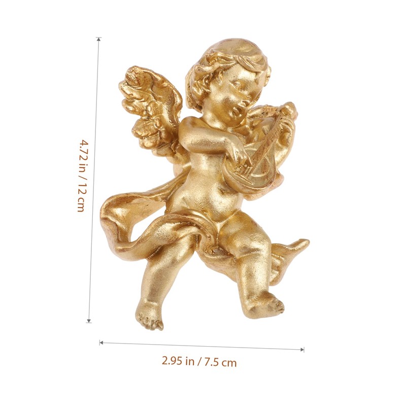Alipis Classic Design Resin Angel Statue Vivid Adornments for Home
