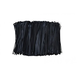 South Main Hardware 848139 8-in, 1,000-Pack, 75-lb, Black, Standard Nylon Cable Tie, 8", 1000 Piece
