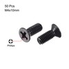 sourcing map M4 x 10mm Phillips Screw Fastener Black for