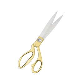EVERMARKET Stainless Steel Sharp Tailor Scissors for Clothing Dressmaking Shears Fabric Craft Cutting Adjustable Kitchen Scissors, Gold (9.5'')