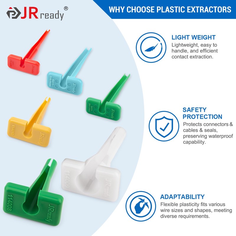 JRready ST5327 Deutsch Pin Removal Tool Kit for 4#8#12#16#20# Solid/Stamped