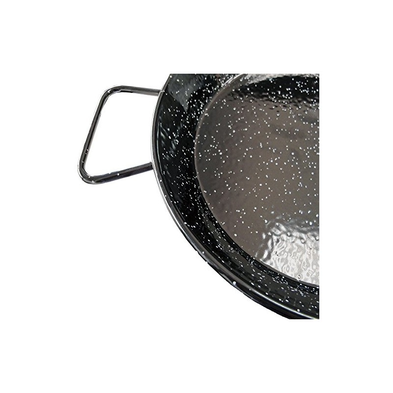 Garcima 16-Inch Enameled Steel Paella Pan, 40cm