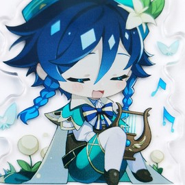 Cute Impact Gen shin Acrylic Keychains Pendant Hanging Ornament, Venti, One Size