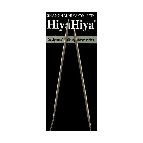 HiyaHiya Circular 24 inch (61cm) Steel Knitting Needle Size US 0000 (1.2mm) HISTCIR24-4-0