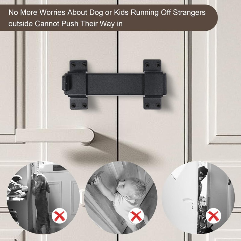 7.5" Sliding Gate Latch, Heavy Duty Door Latch with Padlock