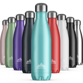 Mont-Clair Stainless Steel Drinking Bottle, Thermos Flask, BPA-Free, Water Bottle, Stainless Steel Drinking Bottle 500 ml, 24 Hours Cold, 12 Hours Warm, Leak-Proof, Thermos Drinking Bottle, Light Blue