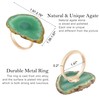 CozyTower Agate Napkin Rings Set of 4, Gold Napkin Holders