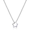 PROSILVER Collar Plata 925 Mujer y Hombre Dije Corazón/Redondo/Estrella/Rectangular Clásico