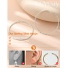 Geveay Thin Silver Hoop Earrings for Women Hypoallergenic 925 Sterling