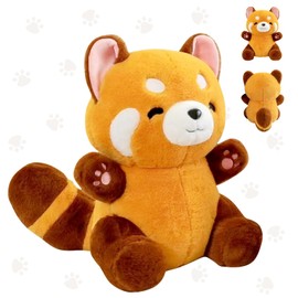 Red Panda Cuddly Toy, 35 cm Panda Cuddly Toy, Red Panda Plush, Panda Soft Toy Plush, Cuddly Toy Raccoon, Red Panda Plush Toy, Cuddly Panda Plush Gifts for Children, Christmas