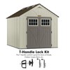 Shed Door Latch Kit with 5-1/2" Stem T-Handle Lock, 5